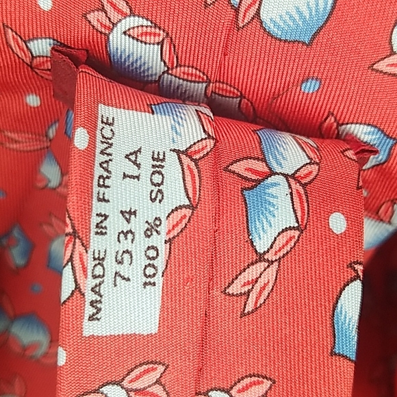 Vintage Hermes 100% Silk Tie - Picture 3 of 3